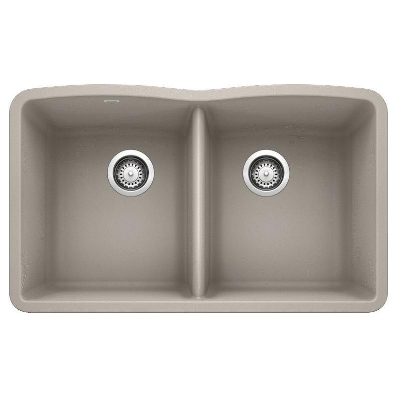 Equal Double Bowl Concrete Gray Sinks