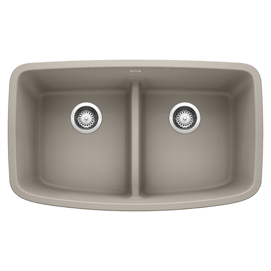 Equal Double Low Divide Concrete Gray Sinks